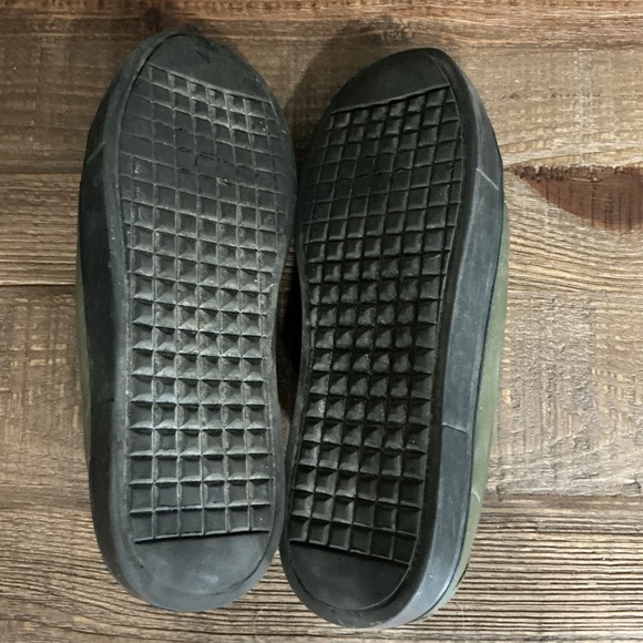 Gor Avocado Green Leather Slip-On Shoes Zipper Detail - Picture 11 of 11